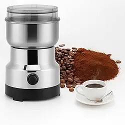 Moedor de Café Elétrico 220V em Aço Inoxidável Compacto e Potente Ideal para Café Tempero Pimental Sal Grãos Nozes e Especiarias Moagem Rápida e Uniforme Fácil de Limpar e Armazenar - Premium