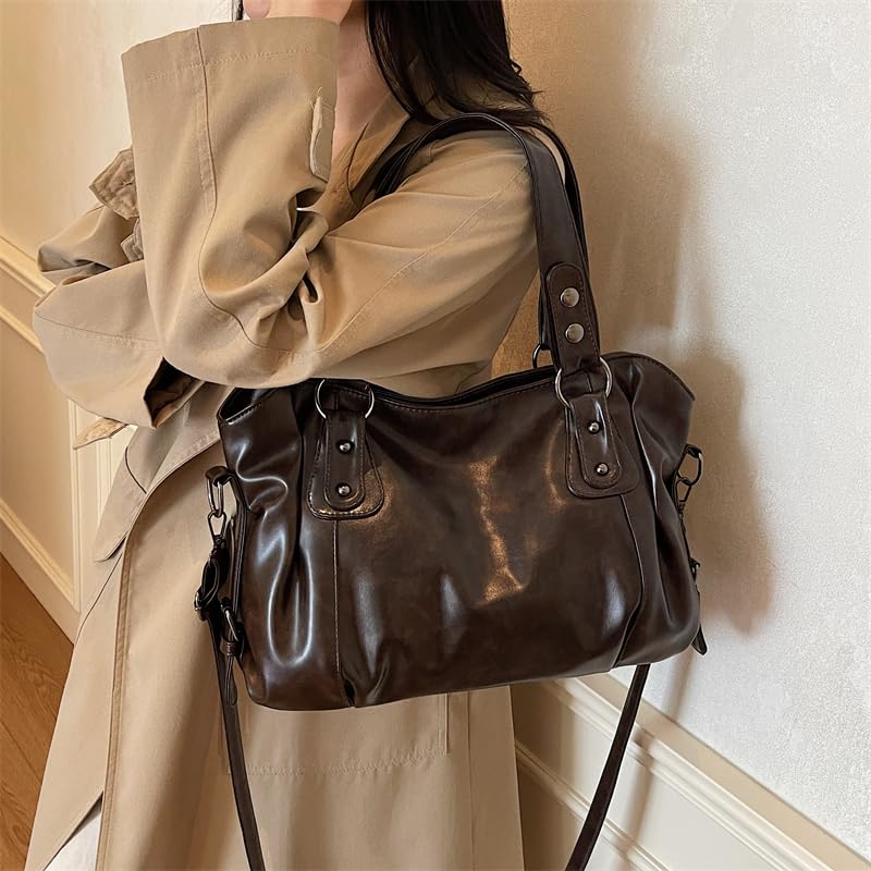 Women's Large PU Leather Shoulder Handbags Ladies Crossbody Purse Fashion Tote Bag Top Handle Satchel2