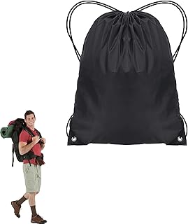 Drawstring Bags Drawstring gym bag Personalised Waterproof Gym Sack with Drawstring backpack Sports Backpack Large PE Bag Personalised Waterproof Swimming Sack for School Travel Various Activities