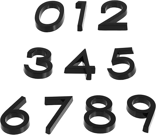 Miniatura 1 de 10 Uds. Número Dirección Número Pegatinas Número Placa Placa de Número de la Puerta Frontal Placa de Nombre Letras Blanco Buzón Número de Puerta