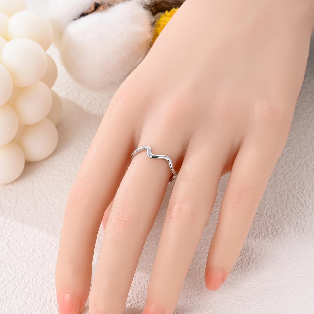 Parmuz 925 Sterling Silver Rings for Woman Dainty Stackable CZ Star Moon Cross Eternity Engagement Bands Ring for Her - Image 6