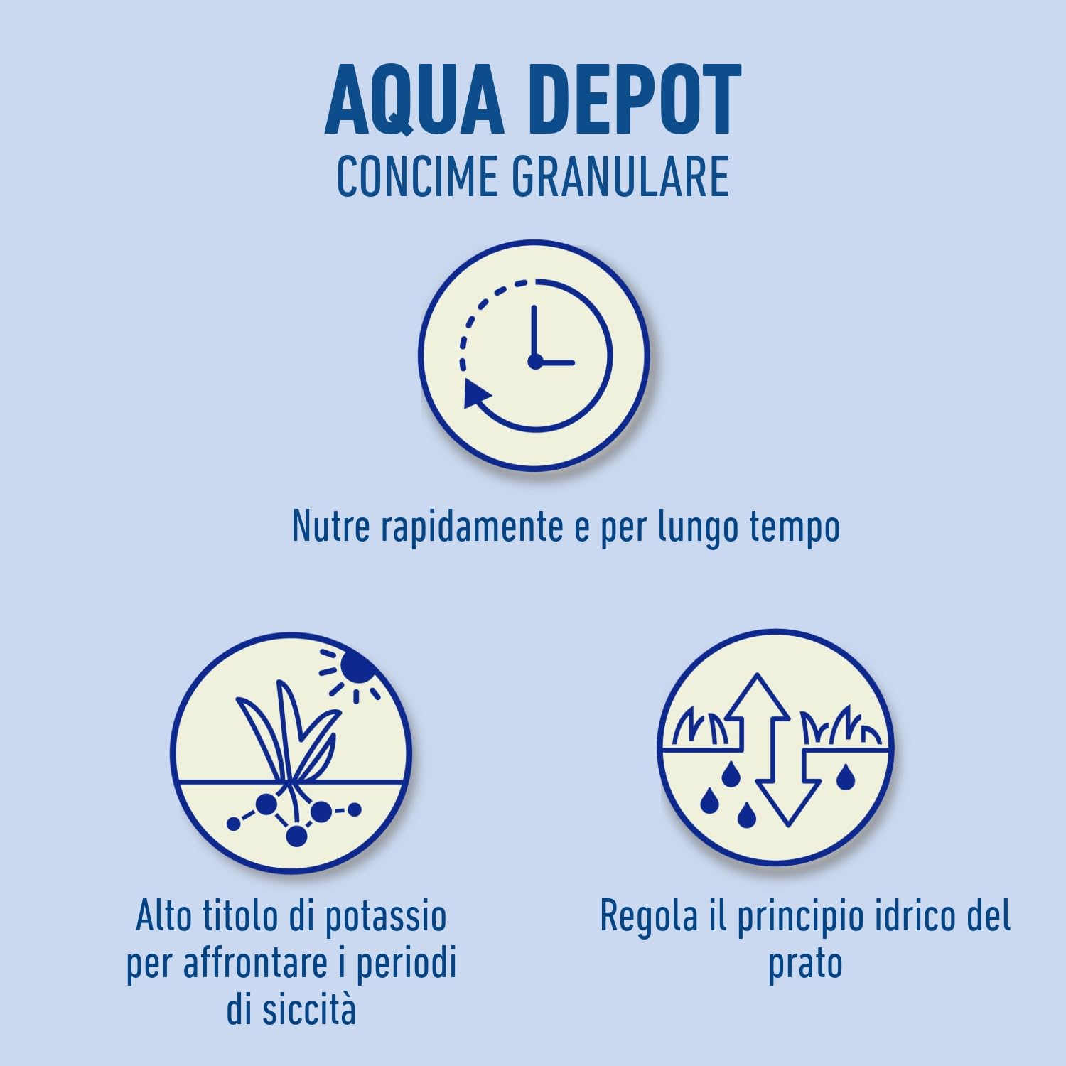 COMPO BIO Aqua Depot, Concime per Prato, Nutrizione Speciale Prima della Siccità,10kg