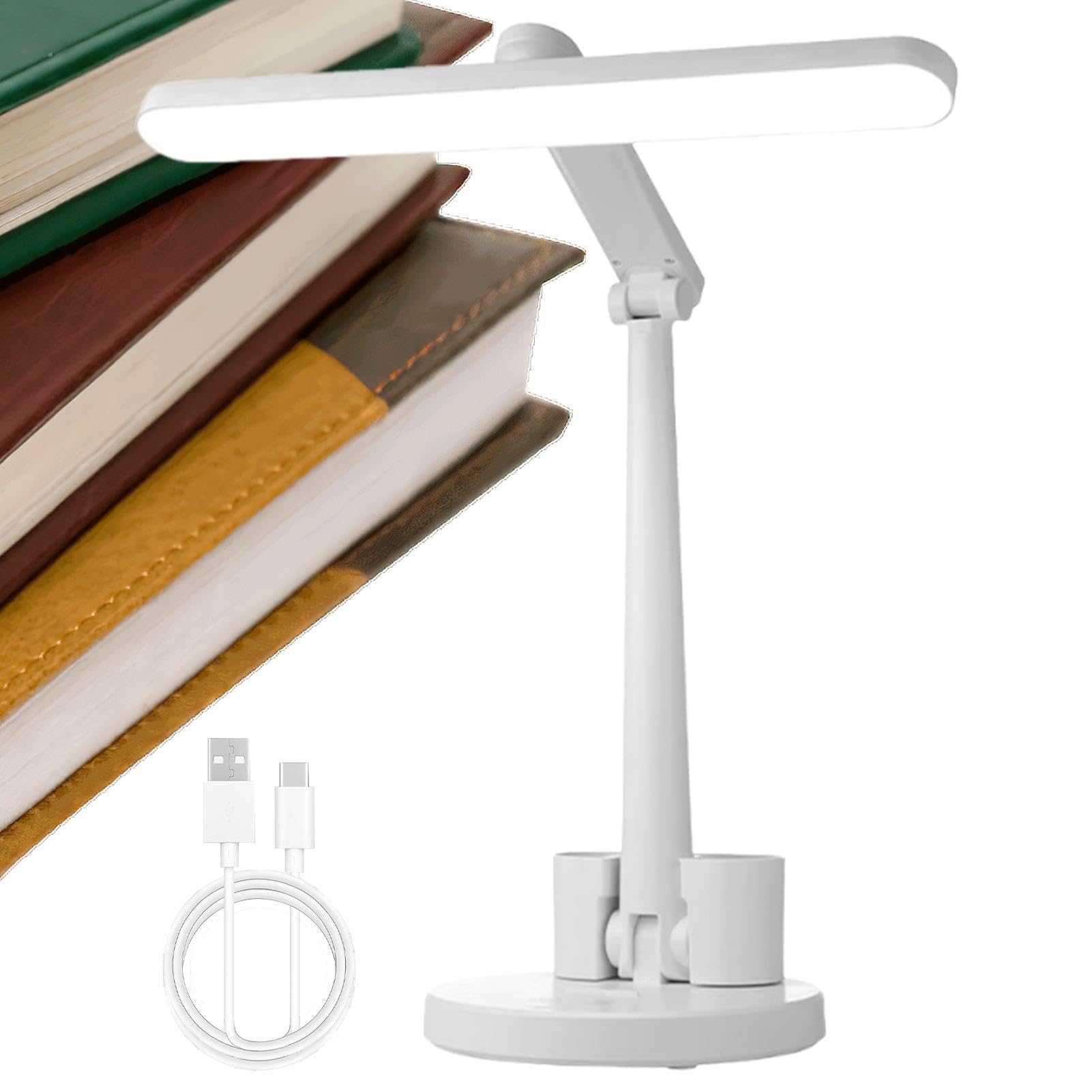 LED-Schreibtischlampe, verstellbar, augenschonend, langlebig, faltbar, für Schlafzimmer, Arbeitszimmer, Lesen, Schreiben, Schminktisch und mehr, perfekt für Zuhause und Büro