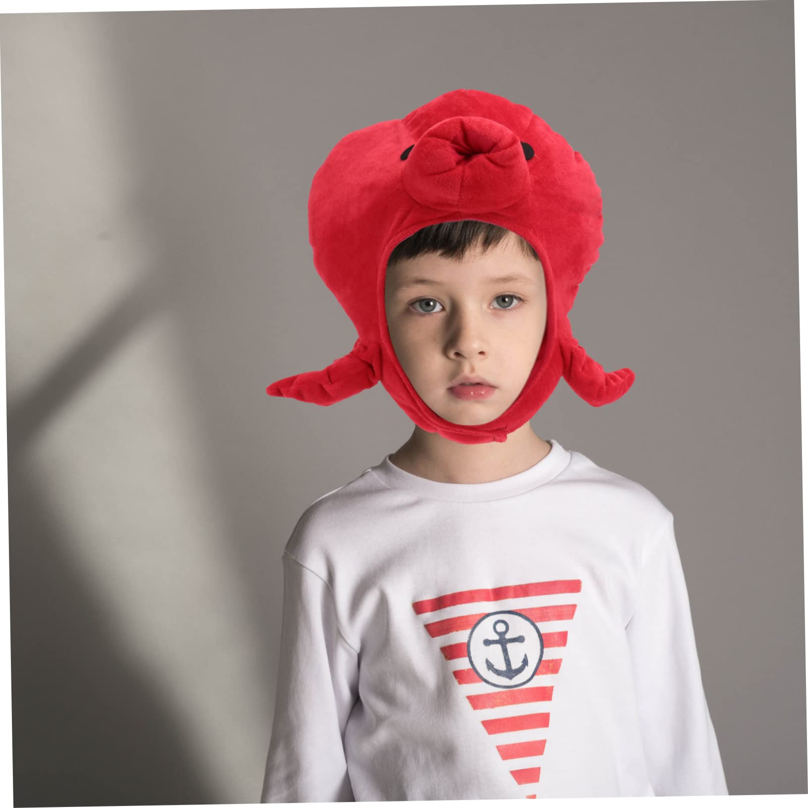 Hemoton Adorable Octopus Headband Cosplay for Boys and Girls Adults Red Plush Cap for Halloween Fun