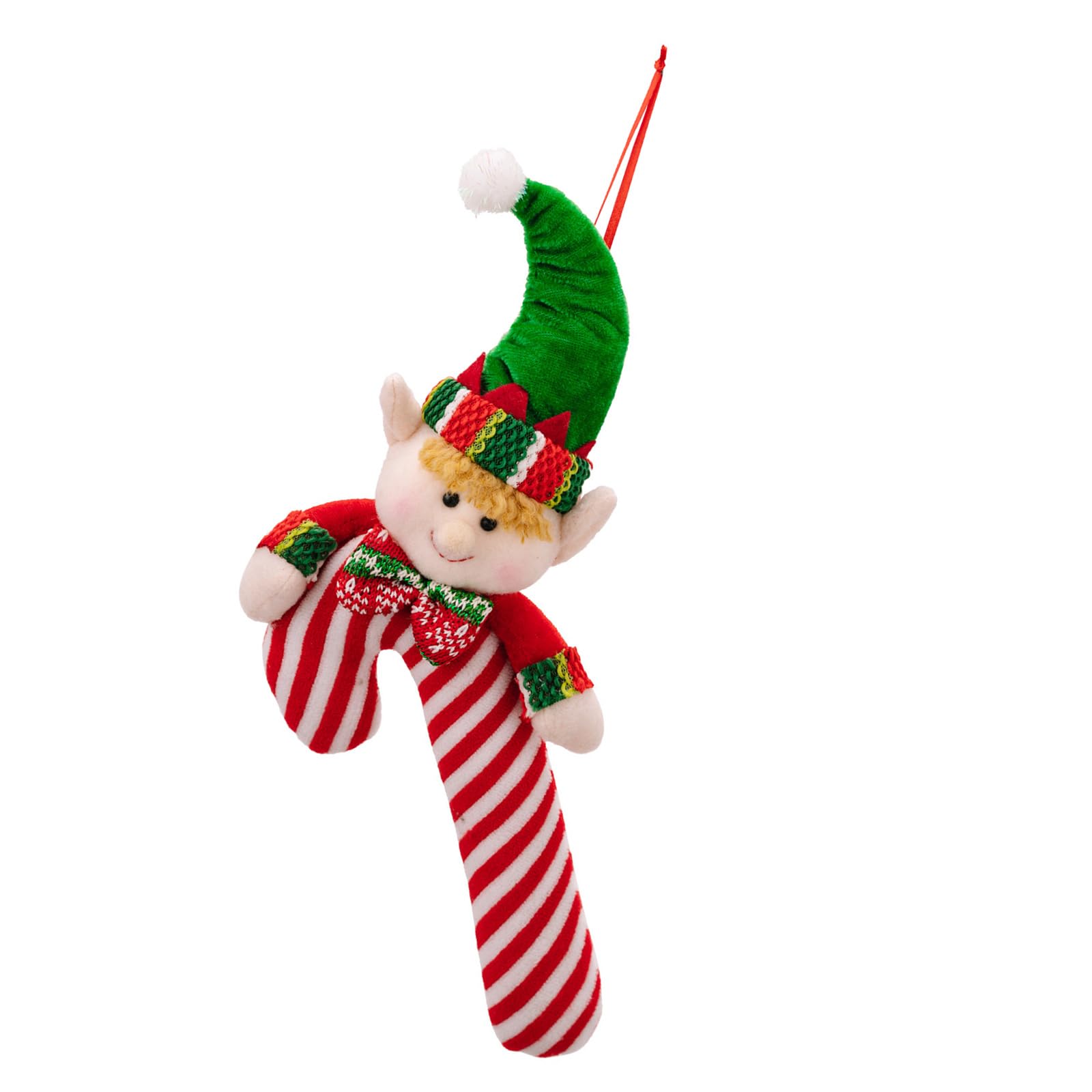 Jazuaiao Christmas Candy Cane Dolls Ornament Festival Hanging Decorations for Home and Tree Polyester Pendant Accessory Tree Wall Decoration