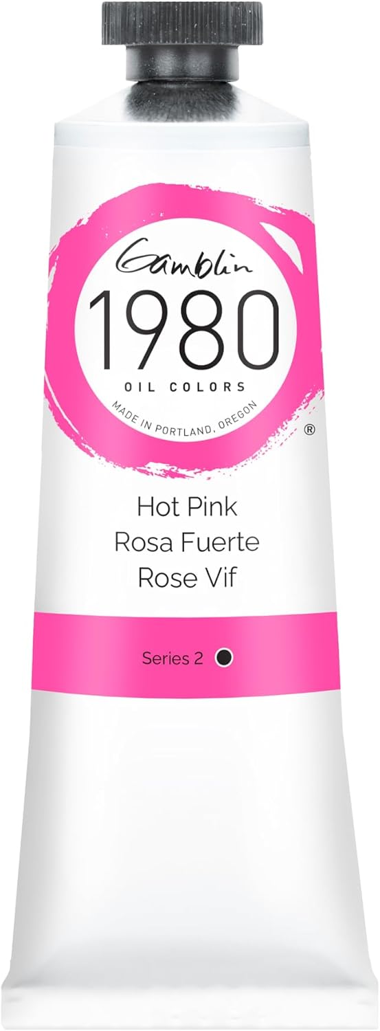 Gamblin 1980 Oil Colors, Artist's Paint, Hot Pink, 37 ml tube (7316)