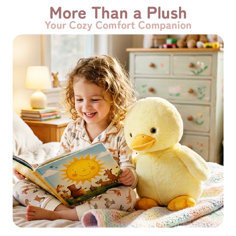 Image of Niuniu Daddy Weighted Stuffed Animals, 14 in 3.5 lbs, Duck Plush for Kids | Heavy sensory lap pad, lying body pillow for sleeping, machine wash, huggable plushies, soothing gift for kids and adults