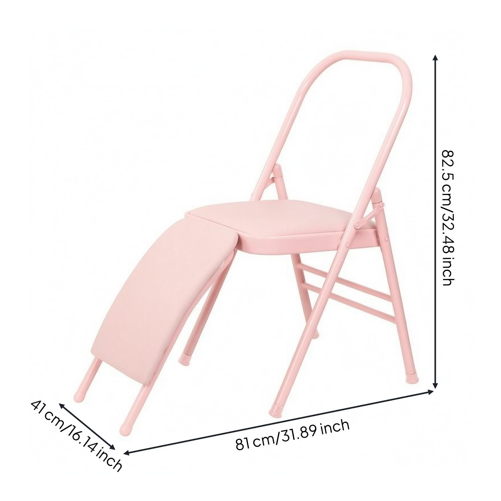 Silla Meditación con Asiento Acolchado | Estructura Reforzada, Silla Plegable con Trasero, Vegano, para Casa,