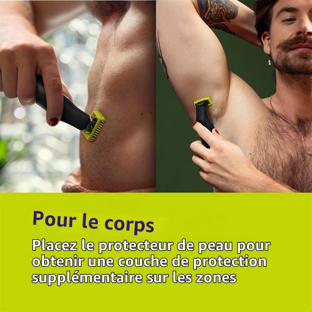 Tondeuse homme Philips One Blade Pro 360 Visage et Corps QP6652 61 5,4 W Noir et Gris