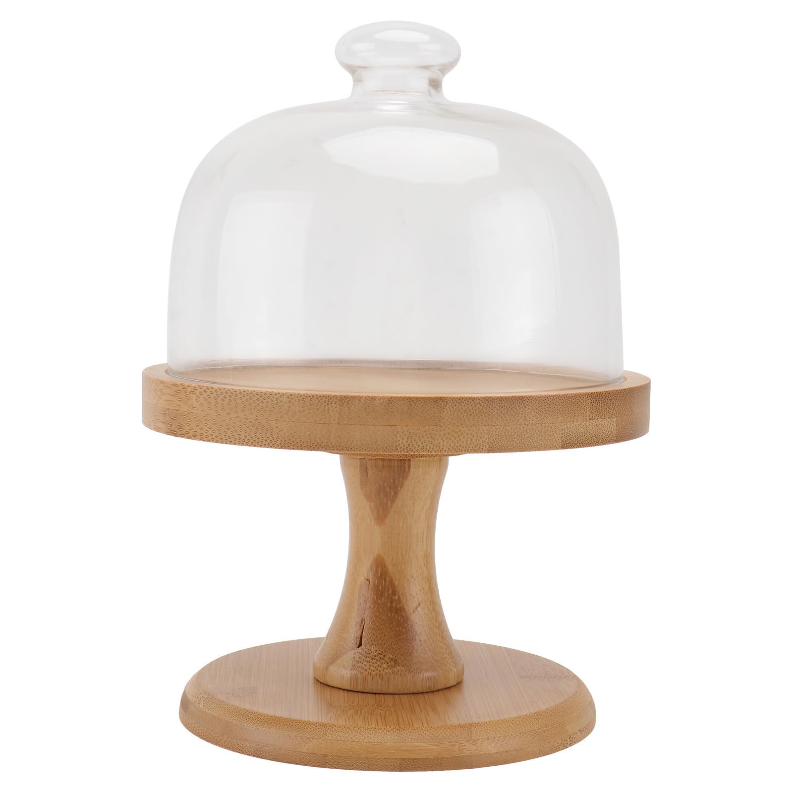 Cabilock Présentoir à Gâteaux 1 Set Base Bois Couvercle en Verre