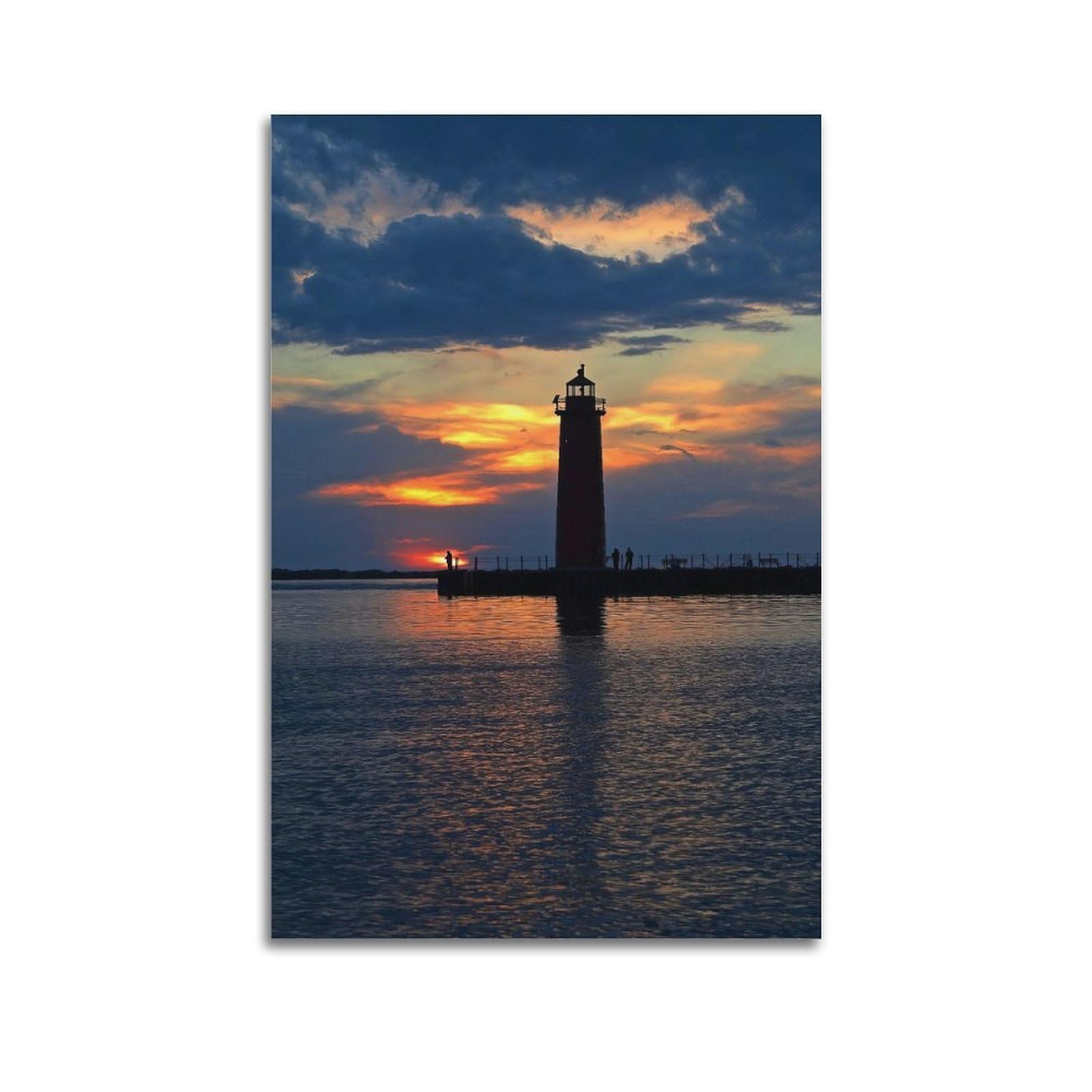 CXHJCA Lighthouse Poster Dawn Departure Poster Decorative Painting Canvas Wall Posters And Art Picture Print Modern Family Bedroom Decor Posters 20x30inch(50x75cm)