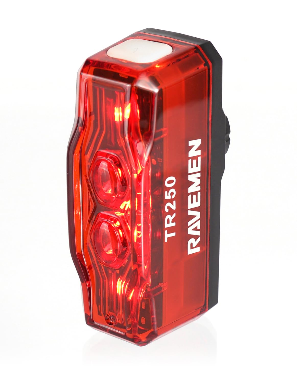 RAVEMEN TR250 250 Lúmenes Luz Trasera para Bicicleta Ideal para Día y Noche para Viajes por Carretera y Ciclismo Urbano, 6 Modos Recargable por USB-C IPX6 Resistente al Agua Visibilidad de 280°
