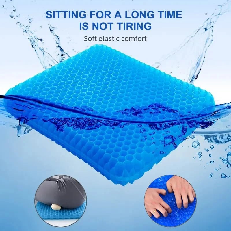 Cojín para coxis Cojin Antiescaras Cojín de Gel para Asiento, diseño de Panal de Verano para aliviar la presión, Dolor de coxis, Silla de Ruedas para el hogar, Oficina, Coches(1.5CM,5PCS)