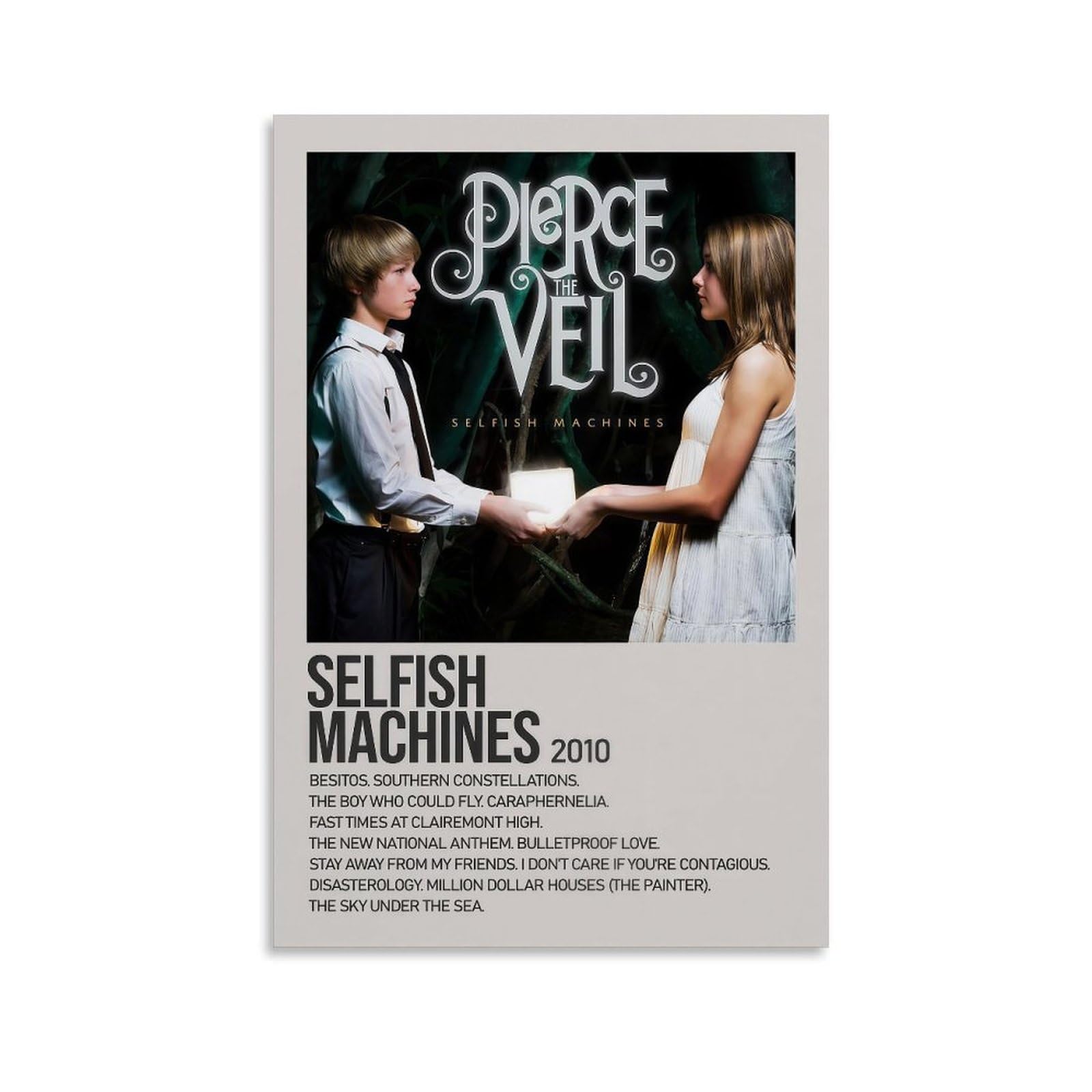 Selfish Machines By Pierce The Veil Canvas Poster Print Wall Art Decor Paintings for Living Room Bedroom Decoration Unframe-style 12x18inch(30x45cm)