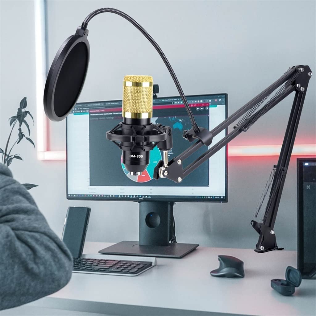 Mikrofon Zestaw kart dźwiękowych Mikrofon pojemnościowy Telefon Komputer Śpiew Gra Studio nagrań Mikrofon