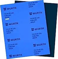 Folha de Lixa Dagua Para Polimento Lixamento De Agua Automotiva Uso Geral Wurth Grão 800 1200 2000 3000 (2000)