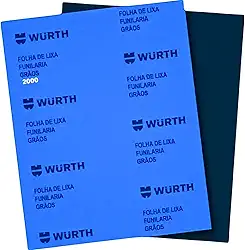 Folha de Lixa Dagua Para Polimento Lixamento De Agua Automotiva Uso Geral Wurth Grão 800 1200 2000 3000 (2000)