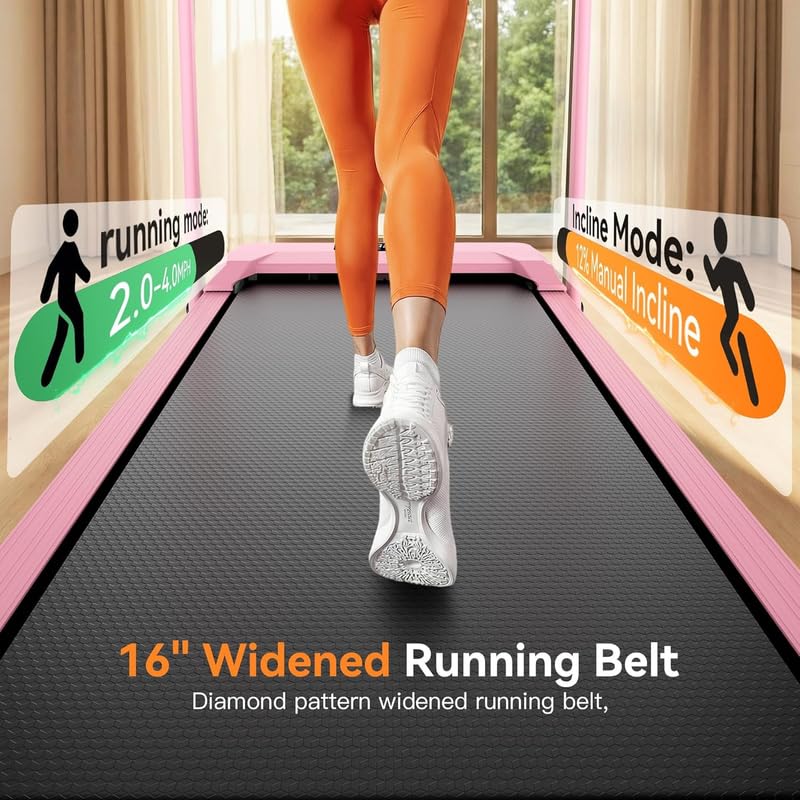 Image of ANCHEER Walking Pad with Incline, Under Desk Treadmill with Vibration Plate