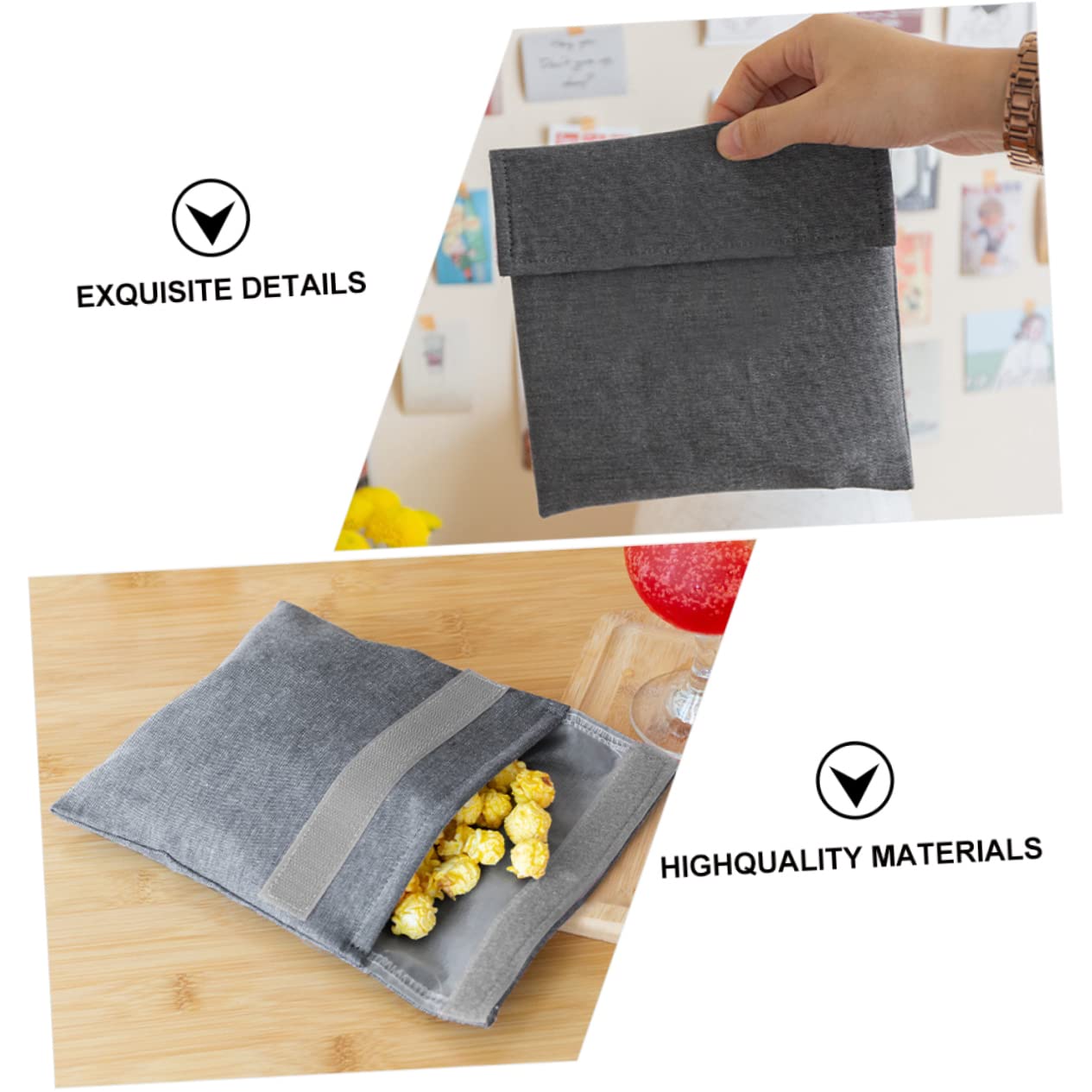 2juegos Bolsas De Almacenamiento Reutilizables De Comida Snack Lavables y Autoadhesivas Verde Rosa para Snacks y Comidas Infantiles
