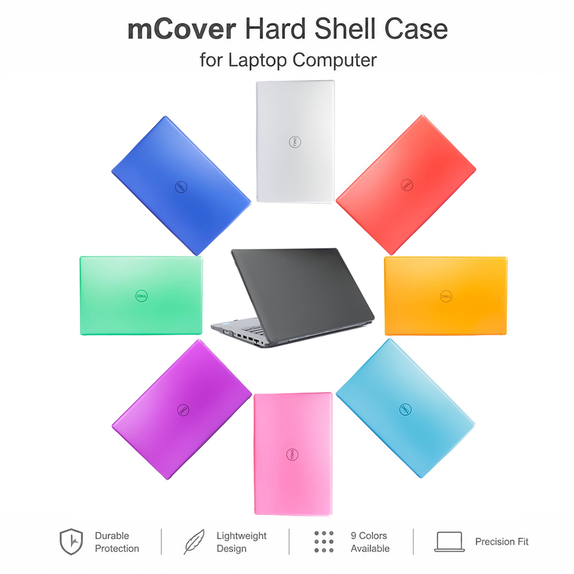 mCover Custodia compatibile solo con notebook Windows Dell Latitude 5420/5430 2021-2023 da 14" (non compatibile con altri modelli Dell), trasparente, verde