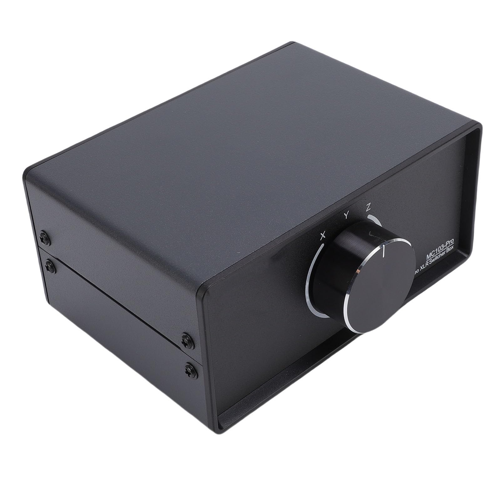 Walfront XLR Audio Switch Balanced Converter 3 en 1 OUT XLR Selector Selector Selector con Controlador de Volumen para Selector de Audio Pasivo Estéreo de 3 Vías