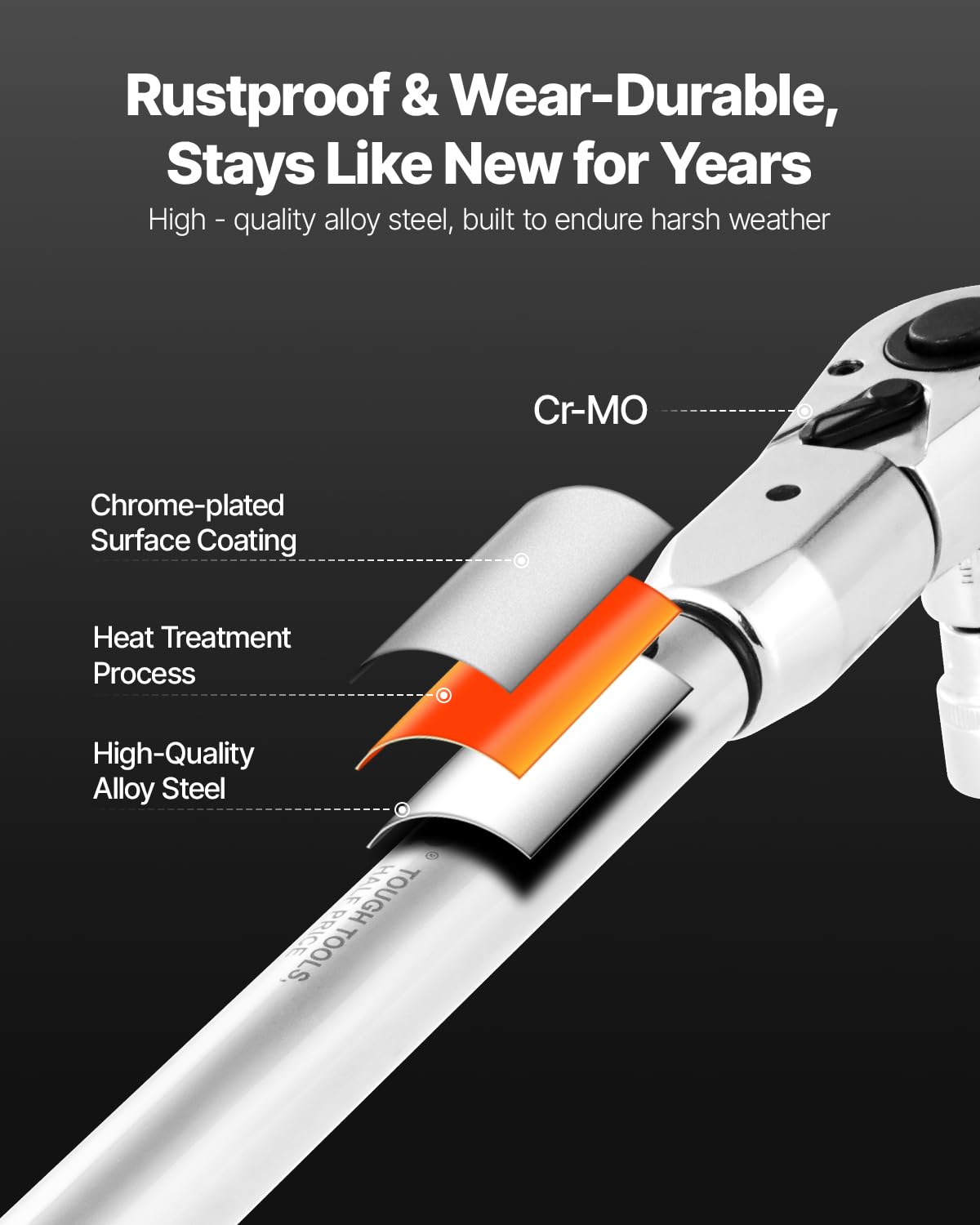 VEVOR Clé Dynamométrique à Déclenchement Entraînement 13 mm 27,1-216,8 N.m, Clé à Cliquet Bidirectionnelle et Réglable, 72 Dents, avec Adaptateur et Mâchoire Interchangeable, pour Réparation Auto