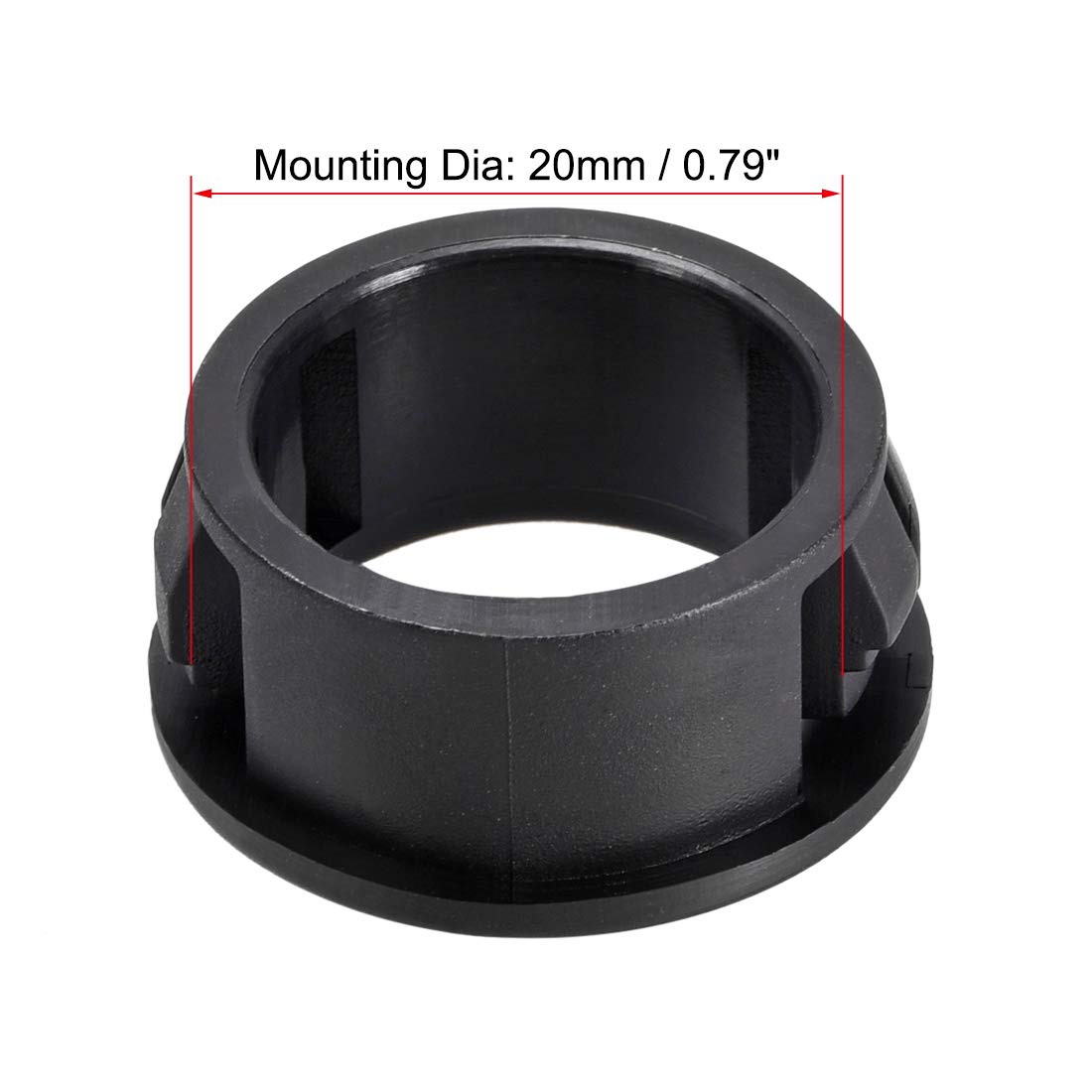 uxcell 20mm Mounted Dia Snap in Cable Hose Bushing Grommet Protector Black 11pcs