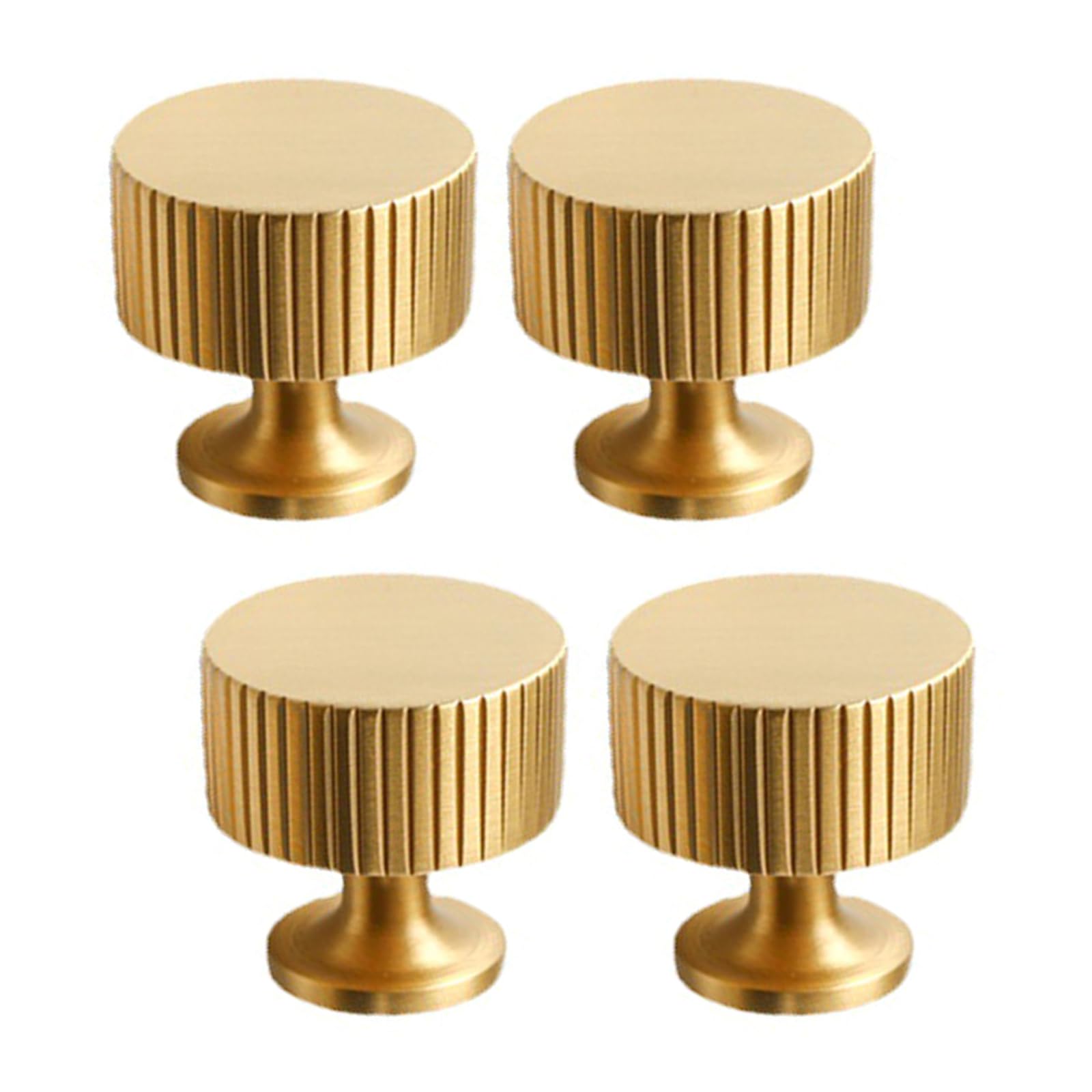 Msioytog Multicolor 4Pcs / Set Brass Cabinet Knob Pulls Cabinet Drawer Dressers Gold Knobs Modern Handles Knobs Brushed Brass Finish Furniture