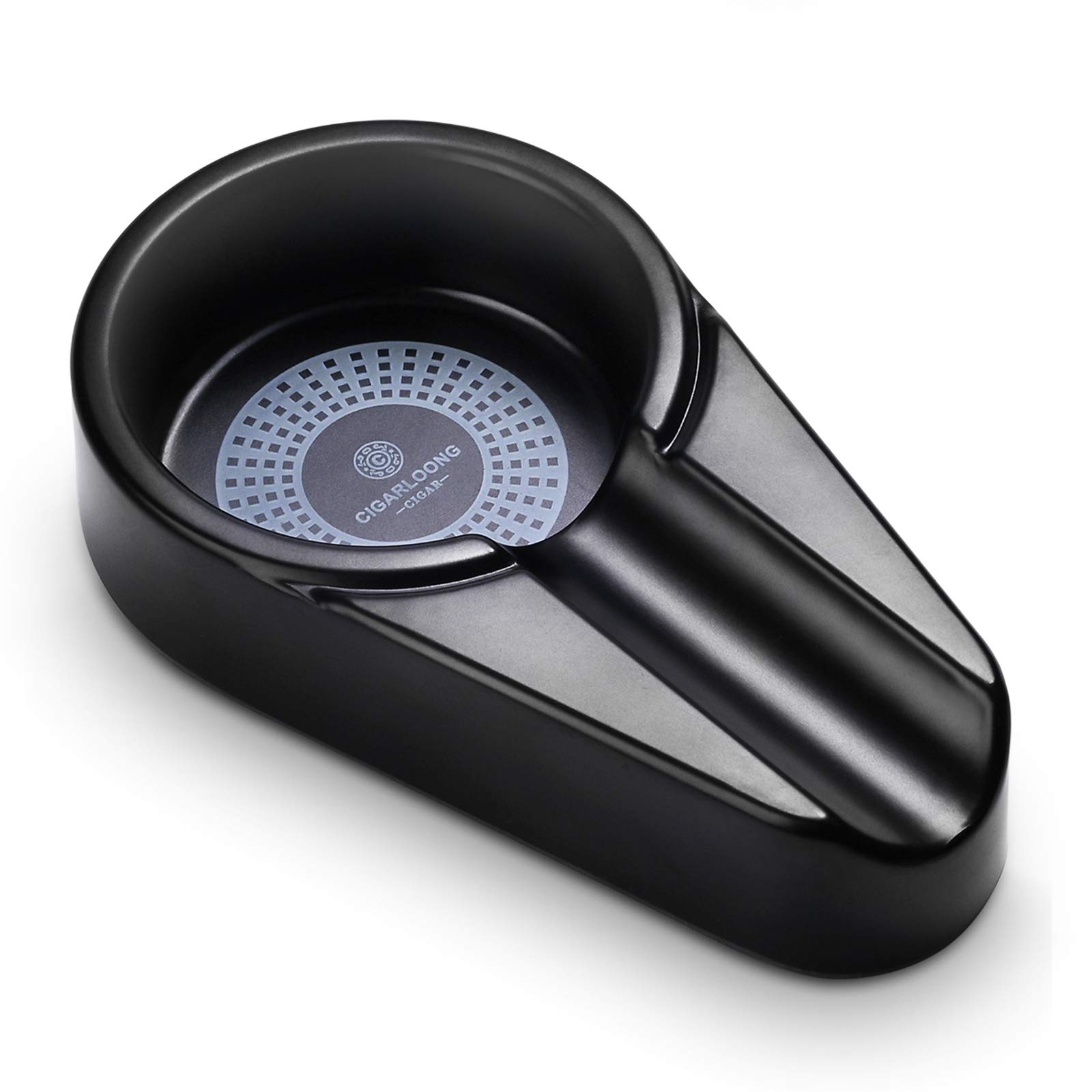 Hancigar Cigar Ashtray Portable Cigarette Ash Tray for Indoor and Outdoor(Black)