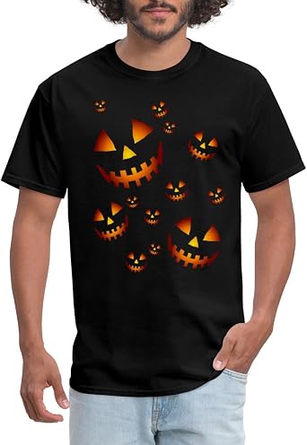 Spreadshirt Halloween Scary Pumpkins Mens T-Shirt