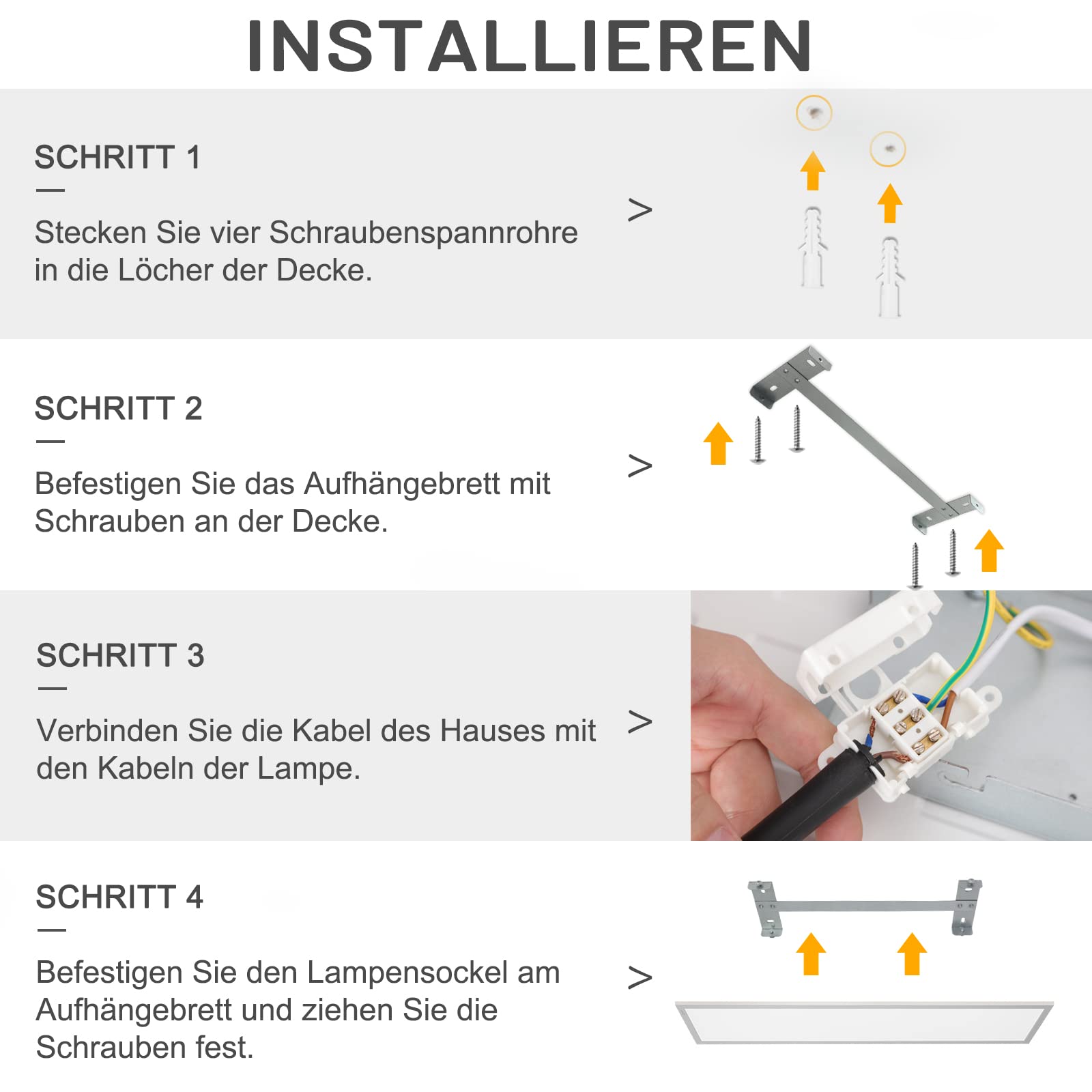 Dimmbare LED Deckenleuchte 120x30 cm mit Fernbedienung, 52W Super Deckenlampe Panel 2700K-6500K Warmweiß Naturweiß Kaltweiß, Modern Deckenpanel Lampe für Werkstatt Büro Garage Wohnzimmer Küche