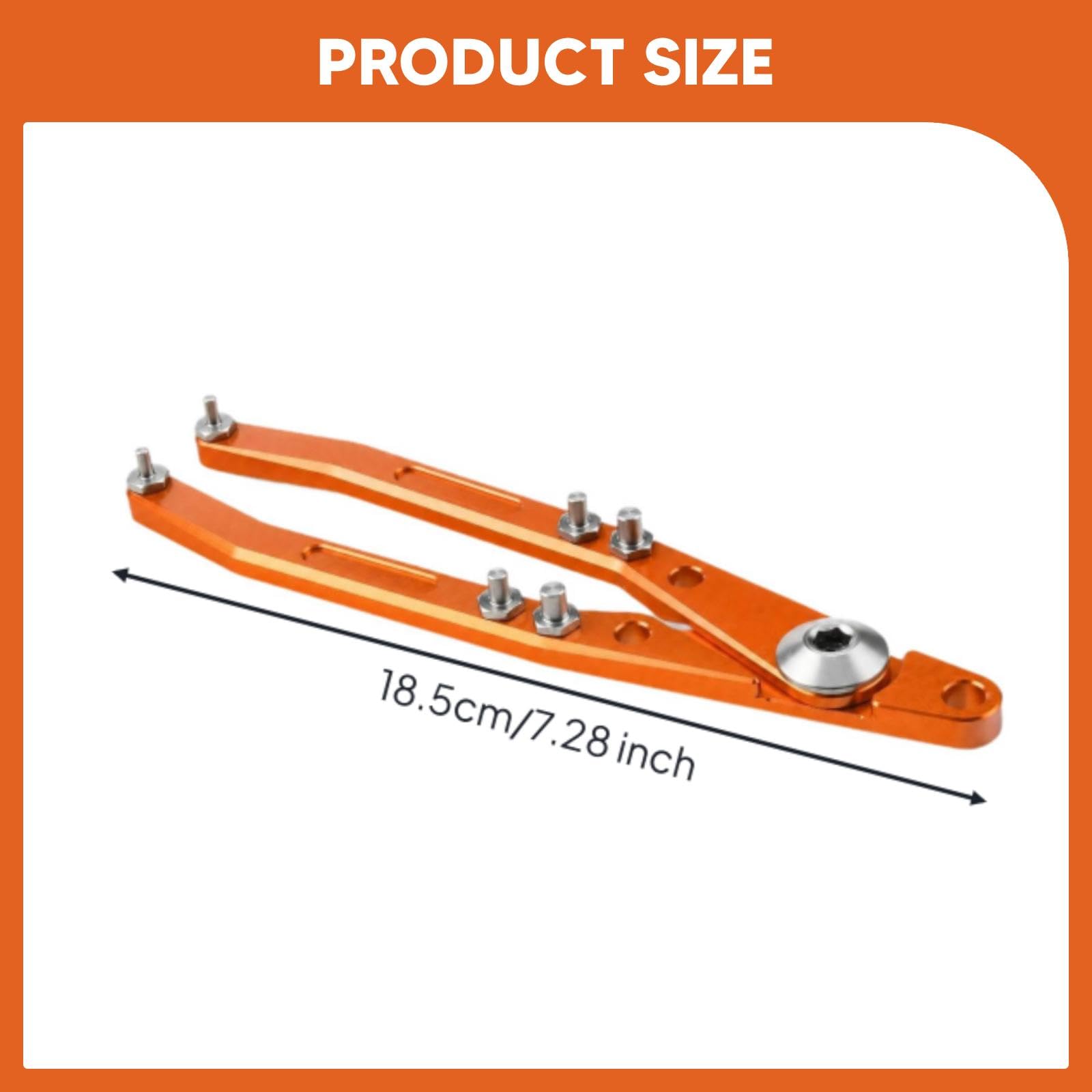1 Ensemble Clé à Ergots Réglable Amortisseur Outil Main Aluminium Alliage Résistant Goupilles Multiples Convenant pour Entretien Atelier Mécaniqu, Orange