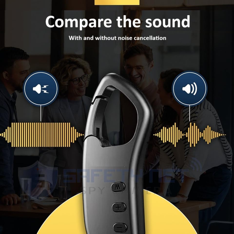 Image of SAFETYNET Small Keychain Audio Voice Recorder MP3 Playback Dictaphone Keychain Recorder Indoor Outdoor Small Sized and Portable (16GB Inbuilt)