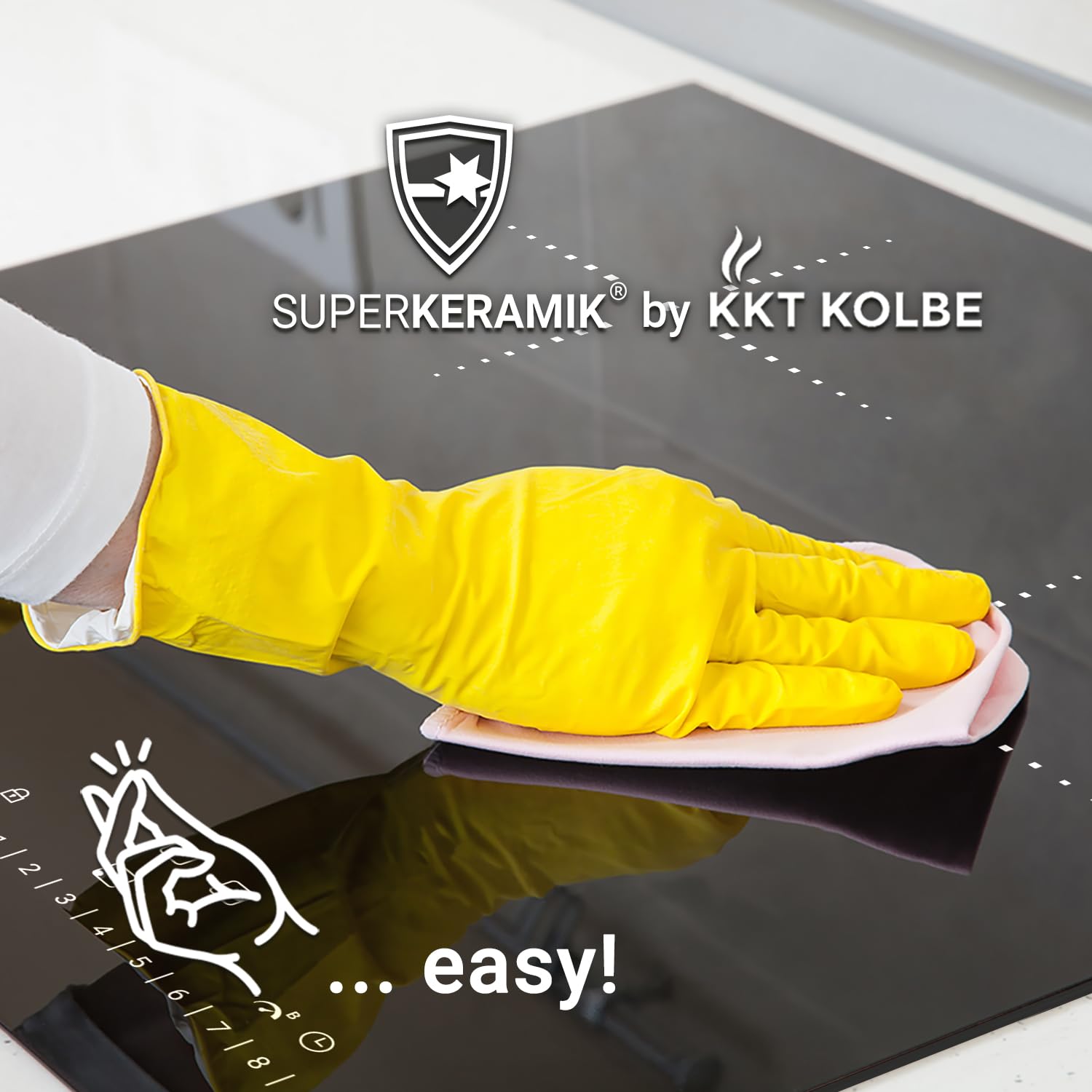 KKT KOLBE | Piano Cottura a Induzione 45 cm Autosufficiente | Vetroceramica | 3 Zone | 9 Livelli | Senza Cornice | Indicatore di Calore Residuo | Blocco del Calore Residuo | IH84500RL