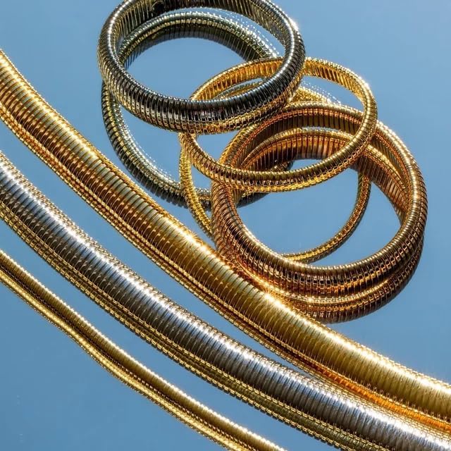 CONRAN KREMIX Gold Chunky Bangle Waterproof Bracelets for Women 14K Real Gold Filled Stainless Steel Bracelet Non Tarnish Trendy Jewelry - Image 7