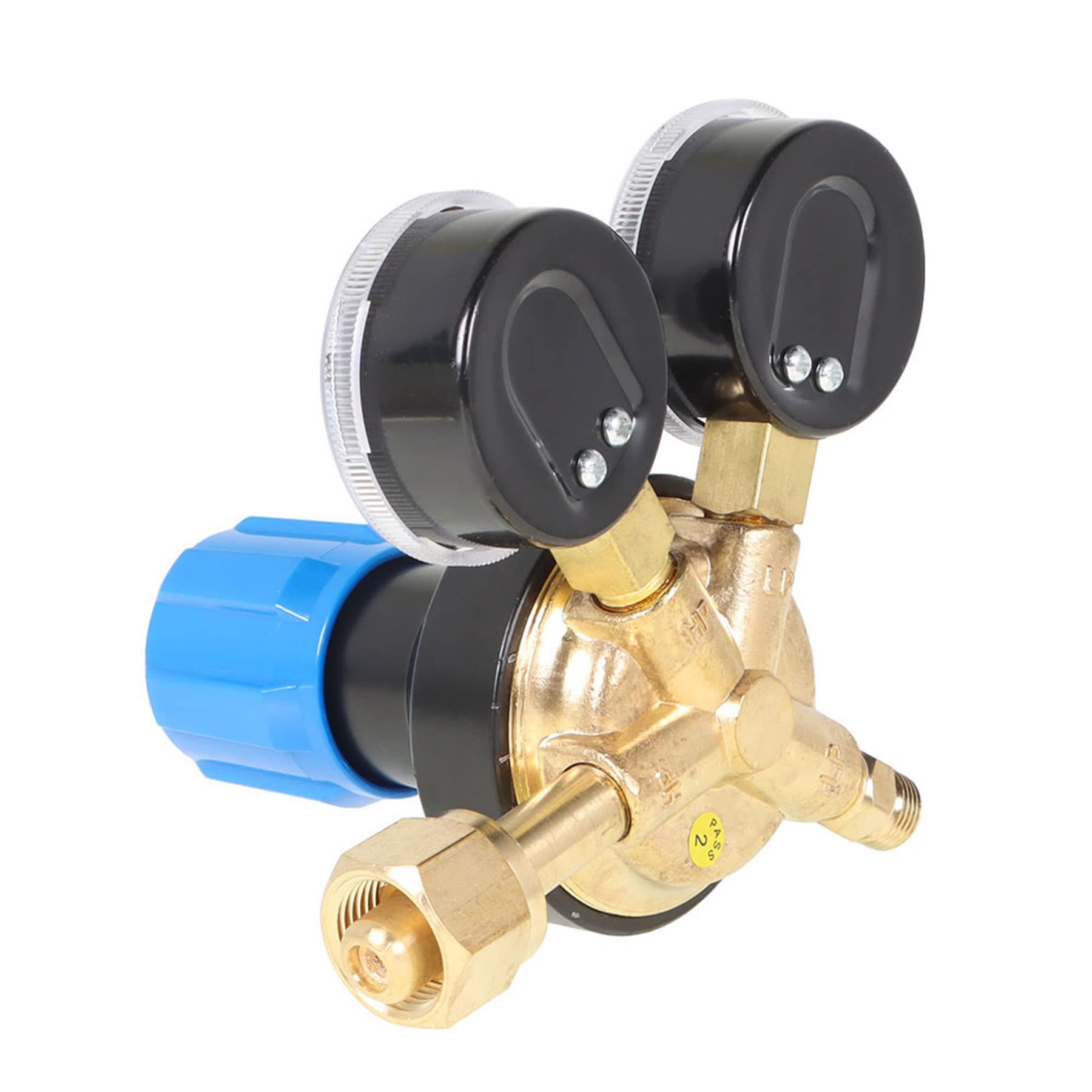 Marddpair Oxygen Regulator – CGA 540 Inlet, 0-145 PSI Delivery, Forged Brass, Heavy Duty For Welding & Cutting (Blue/Green)
