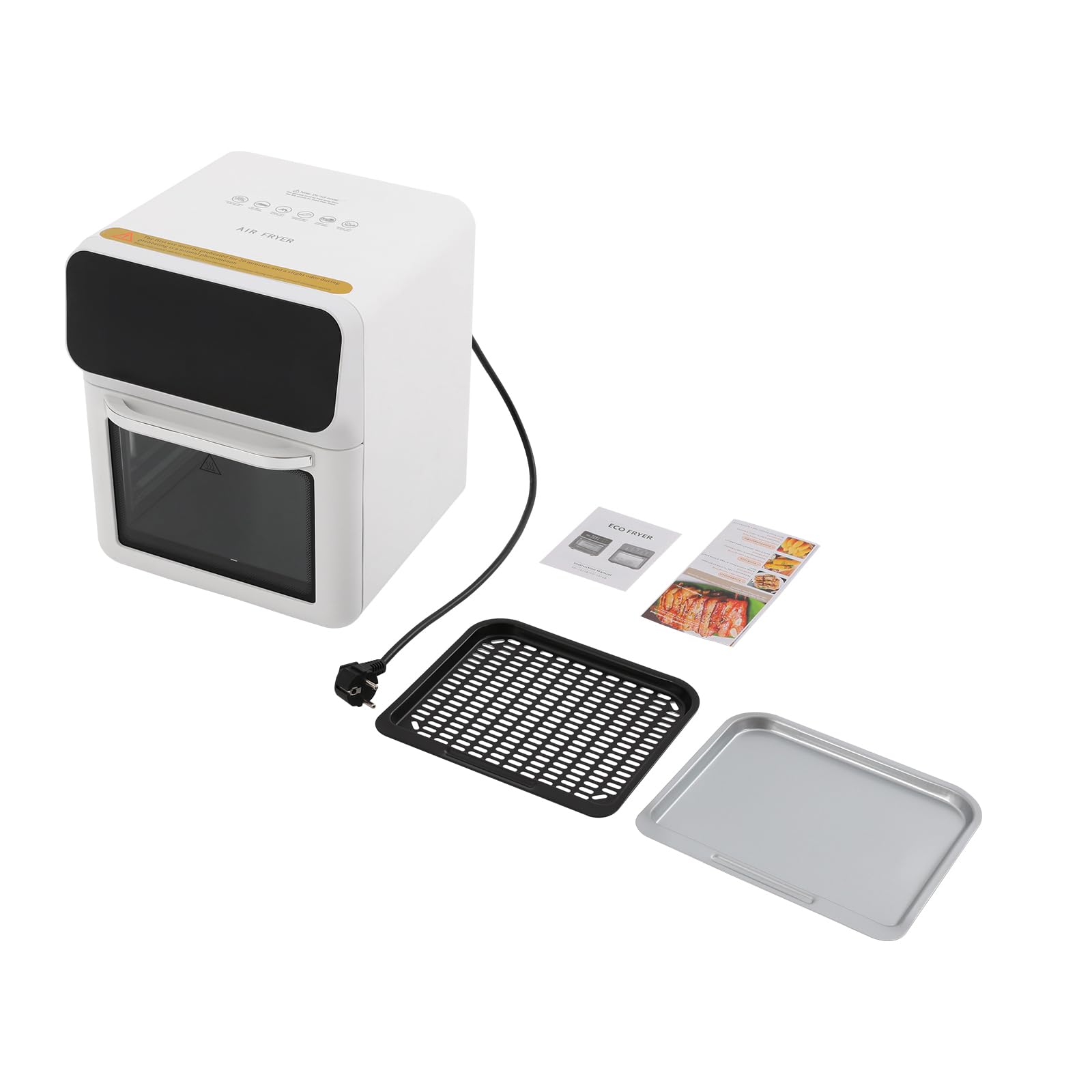 Friggitrice ad aria,air fryer 10L,senza olio con finestra,touchscreen LED