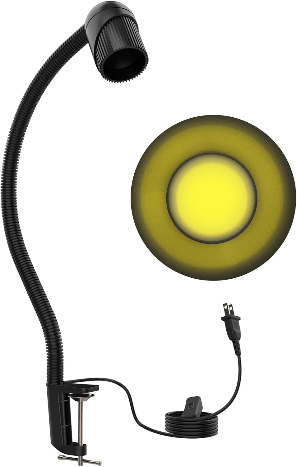 New Magnetic Lamp, 18W Magnetic Lathe Machine Light, 2160 Lumens Flexible Work Light for CNC Milling Machine Drill Press Lighting (magnet base)