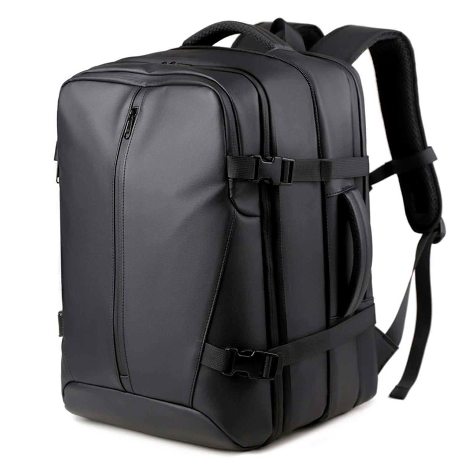 Bewinner Vakuum-Rucksack, Reise-Kompressionsrucksack, Erweiterbar auf 36–55 L, mit Integrierter Elektrischer Pumpe, Diebstahlschutz, Trocken- und Nasstrennung, Passend für 17,3-Zoll-Laptops, für