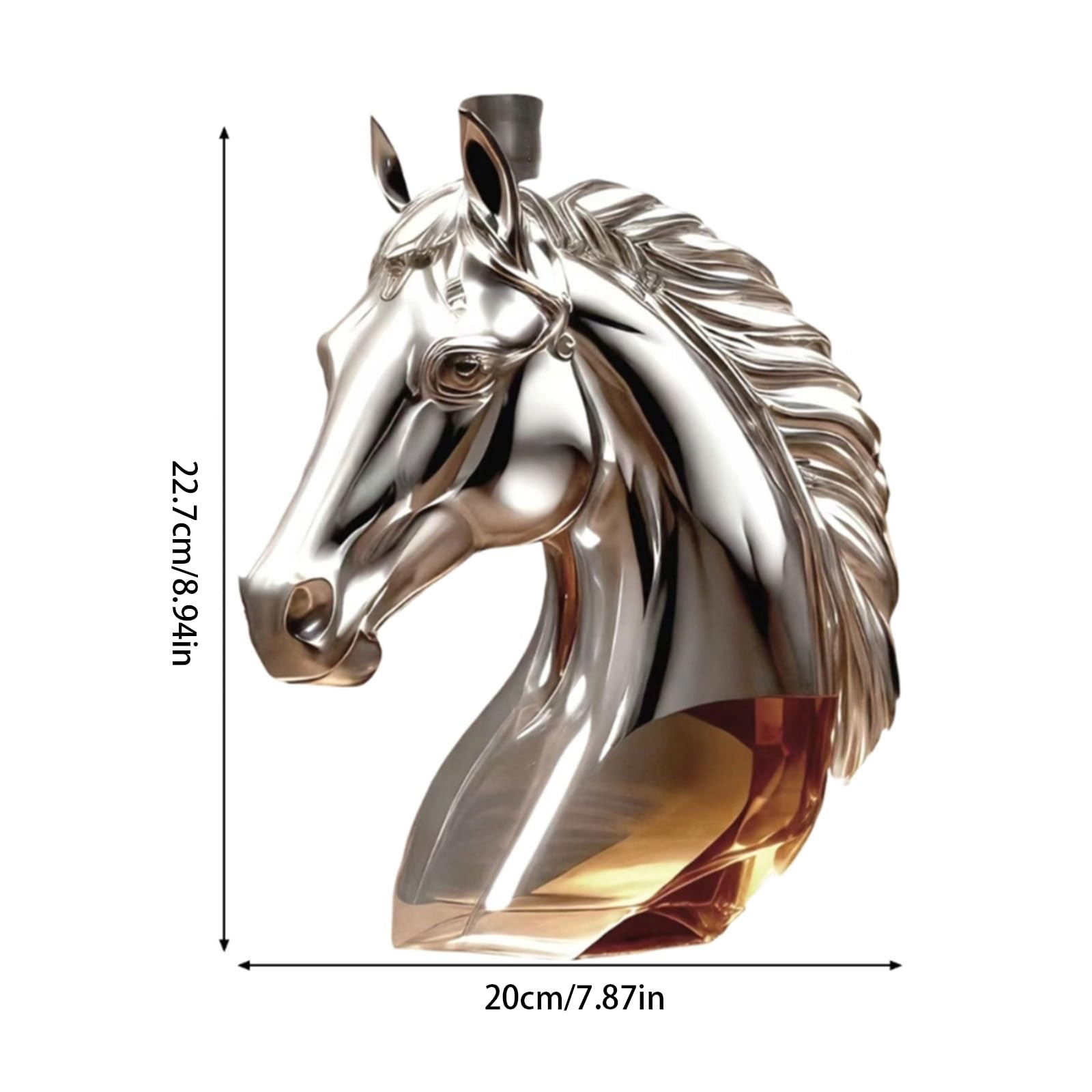 Contenitore Creativo per Whisky Ispirato alla Testa Cavallo, Bottiglia liquore Resistente alla Rottura, Regalo per Appassionati Bourbon, Decanter per Whisky a Forma Testa Cavallo