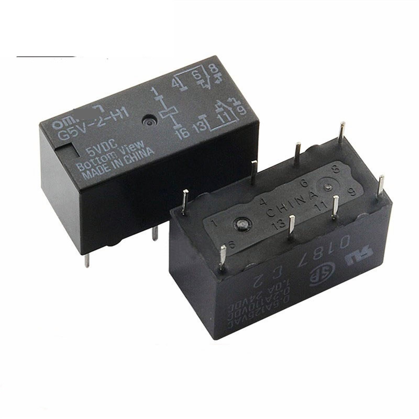 Relé G5V-2-H1-24VDC micro relé de señal de 8 pines conmutador de 1A lote de 5 piezas