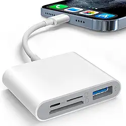 Adaptador Lightning Leitor de Cartão SD Micro SD USB para iPhone iPad Câmera suporte Leitor Cartão de memória Sd Tf Plug and Play Lightning para USB Teclado Mouse Pen Drive OTG GRUPO FIRST SHOP