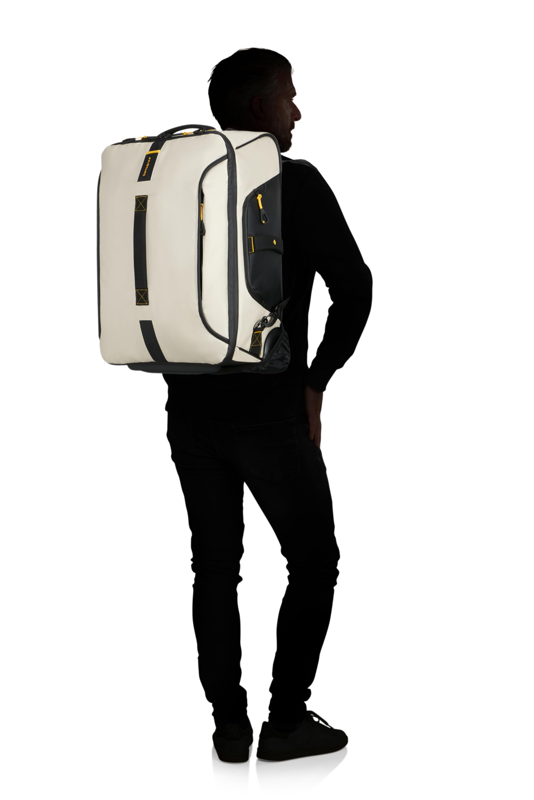 Samsonite Paradiver Light - Sac de Voyage à roulettes et Fonction Sac à Dos (55 cm), Petit, à emporter, Hydrofuge, léger, 51 L, Beige (Sable)