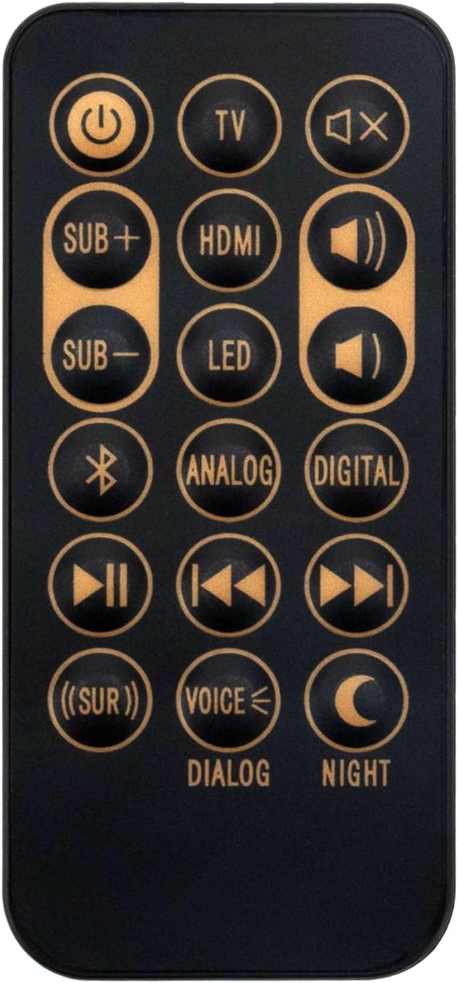 Replaced Remote Control Compatible with Klipsch Sound Bar Speaker RSB-3 RSB3 R4B R-4B RSB8 RSB-8 1062590 RSB6 RSB-6 RSB-11 RSB-14