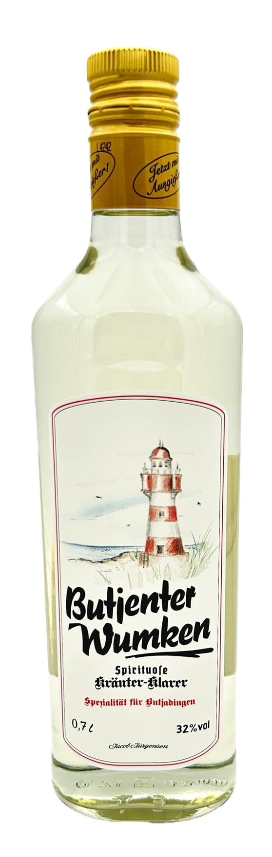 Butjenter Wumken - Traditioneller Kräuter-Klarer 0,7L mit 32% vol. - Spezialität aus Butjadingen