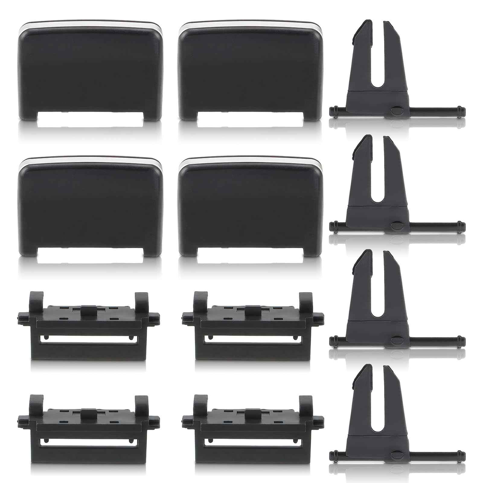AUTOKAY A/C Air Vent Outlet Tab Clip Kit Fit for Mercedes-Benz W166 ML350 GL350 GL450 4pcs Rear Row Left Right Front Center Control A1668300254