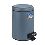 Wenko Cubo de Pedal de Acero Inoxidable Leman, Metal, Plateado Brillante, 3 x 11.5 x 11.5 cm, 3 L