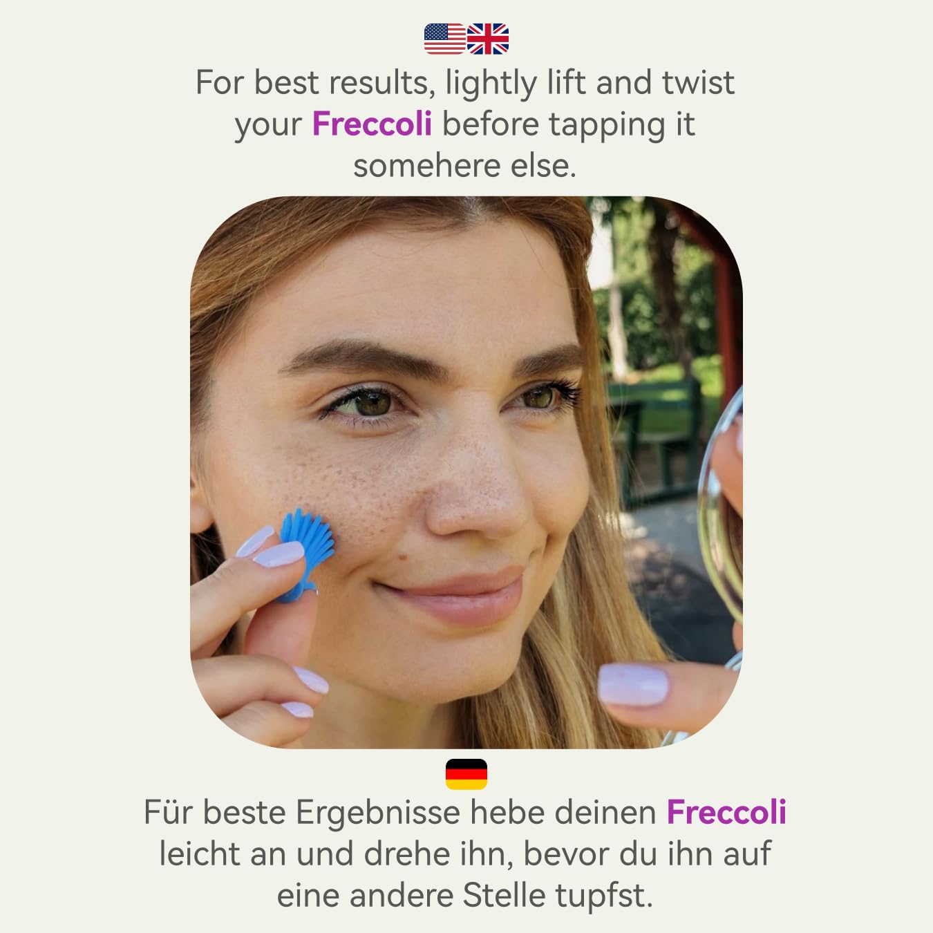 Timbro lentiggini in silicone, Freckle Maker, Freckle Stamp, Freccoli 2025 (viola)