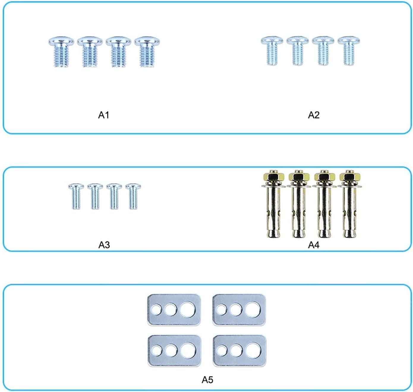 Soporte de techo para TV, ajuste de altura telescópico, se adapta a televisores de 23 a 65 pulgadas, se puede montar en techo/pared, carga máxima de hasta 30 kg