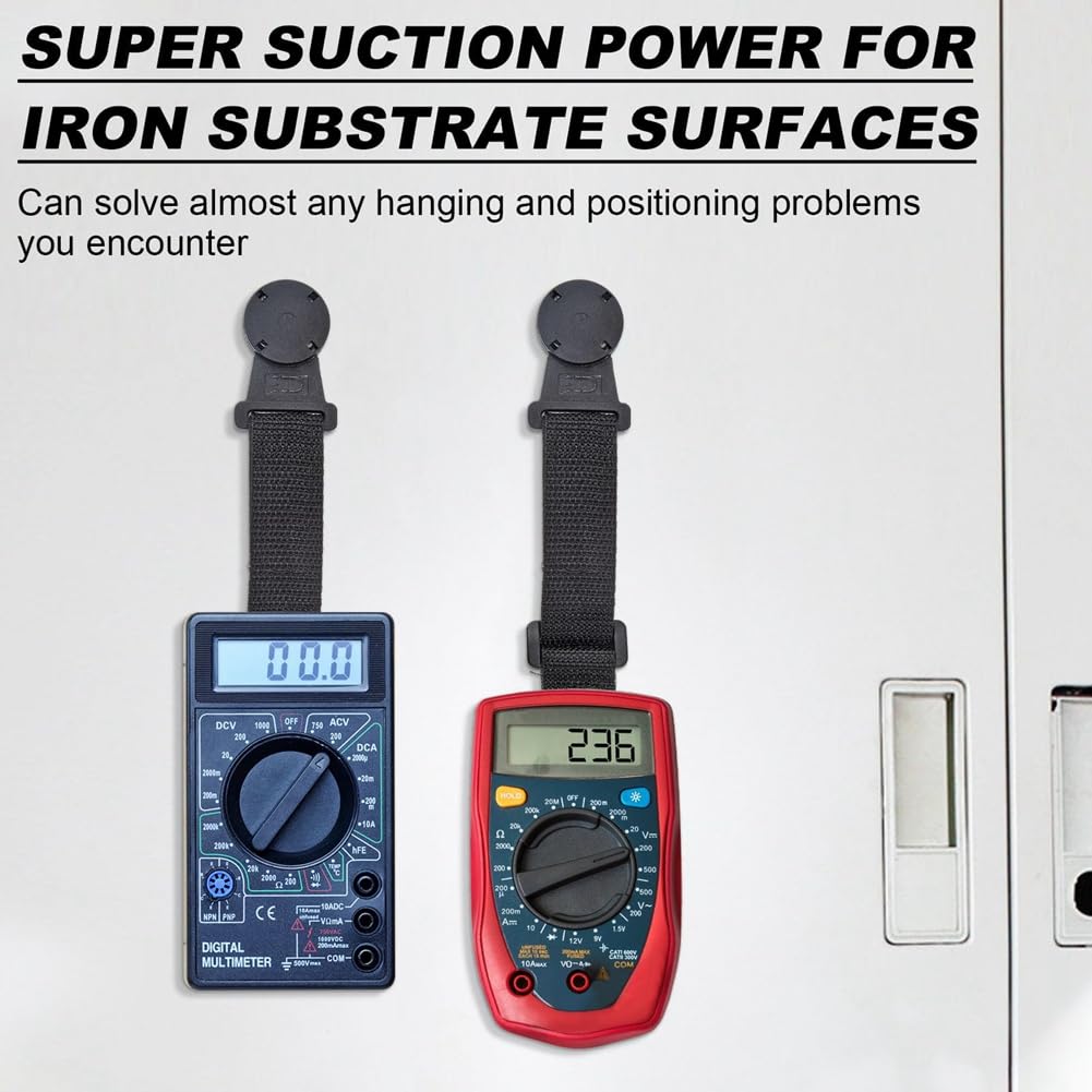 Magnetisches Aufhängeset Für Multimeter – Mit Gürtelclip Und Magnet, Einstellbar, Schwarz – Für Freihändiges Arbeiten In Der Werkstatt